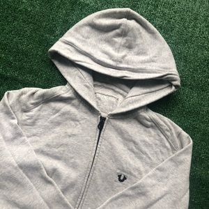 True Religion Grey Zip-Up Hoodie